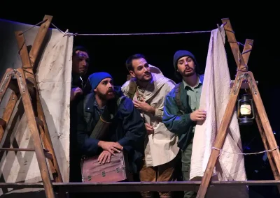 Escena de 'Amahl y los visitantes nocturnos', ópera en el Real Teatro del Retiro del Teatro Real. En la imagen vemos Melchor: Gabriel Mas,Gaspar: David Barrera,Baltasar: Gonzalo Ruiz ,Paje y narrador: Milan Perišić