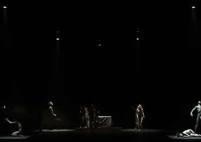 Escena de 'The Indian Queen' de Henry Purcell, en la versión de Peter Sellars, dirigida por Alberto Trijueque Pegalajar en el Teatro Geo Milev de Bulgaria, premiada como Mejor Espectáculo en el festival estudiantil ISTF Danail Chirpansky.